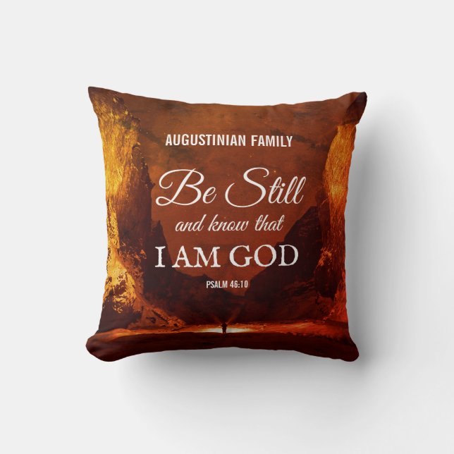 Anpassningsbar BE FORTFARANDE OCH KNOW Psalm 46:10 Kudde (Framsida)