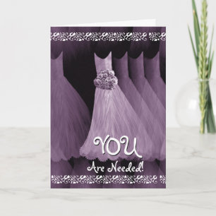 Anpassningsbar BE My JUNIOR BRIDESMAID - LILA GOws Inbjudan