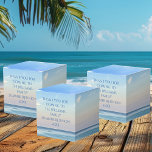 Anpassningsbar Beach Family Reunion Party Sunset Presentaskar<br><div class="desc">Den här pikonresska boxen för återförening av stranden har den vackra rosan och orangen solnedgång som försiktigt berör havet vinkarare över sand och havsgräs i Destin Florida. Underliggande party-lådor för familjeåterförening eller destinationsbröllop med personlig resa datum och familjens efternamn för din favoritsemester.</div>