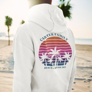 Anpassningsbar Beach Handflatan Träd Sunset Family T Shirt
