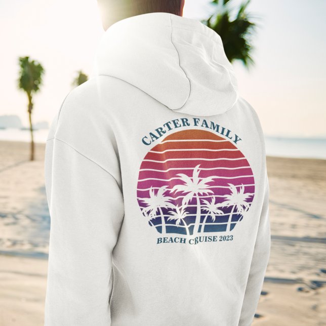 Anpassningsbar Beach Handflatan Träd Sunset Family T Shirt (Skapare uppladdad)