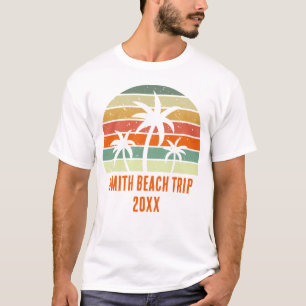 Anpassningsbar Beach Handflatan Träd Vacation Resa T Shirt