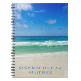 Anpassningsbar Beach House Guest Bok Ocean Photo N Anteckningsbok