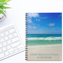 Anpassningsbar Beach House Guest Bok Ocean Photo N Anteckningsbok