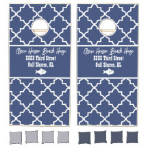 Anpassningsbar Beach House Navy & White Mönster