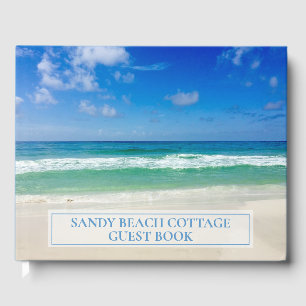 Anpassningsbar Beach House Snygg Ocean Photography Gästböcker