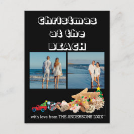 Anpassningsbar Beach 🎄 jul Seashells Collage Helg Vykort