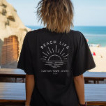Anpassningsbar Beach Life-minimalistisk Coola Mode T Shirt<br><div class="desc">Boho-strandviber! Bär stadens solnedgångsmagi med vår unika teknik till dig. Anpassningsbar,  modern och perfekt för ditt semesterliv på stranden. 🌅 #BeachLifeStyle #BohoChic</div>
