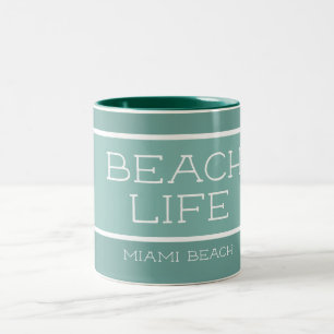 Anpassningsbar Beach Life Ocean Sea Två-Tonad Mugg