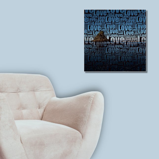 Anpassningsbar Beach Photo Typography Kärlek Poste Poster (Custom Beach Photo Typography Love Poster, Vacation Collage)