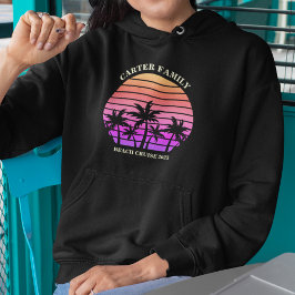 Anpassningsbar Beach Resa Tropical Island Sunset B Hoodie