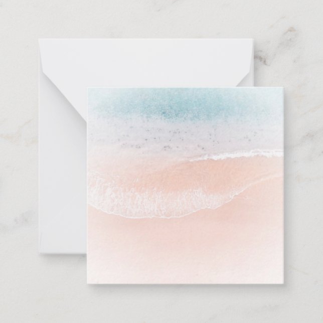 Anpassningsbar Beach Sand Sea Seaside Template Nat Anteckningskort (Framsida)
