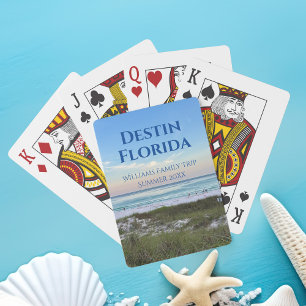 Anpassningsbar Beach Town Vacker Coastal Home Casinokort