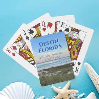 Anpassningsbar Beach Town Vacker Coastal Home Casinokort
