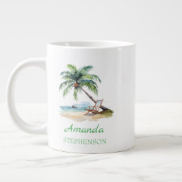 Anpassningsbar Beach Vacation Jumbo Mugg