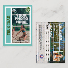 Anpassningsbar Beach Volleyball Trading Card (ljus