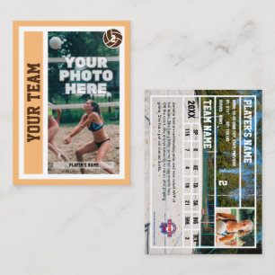 Anpassningsbar Beach Volleyball Trading Card (Sand