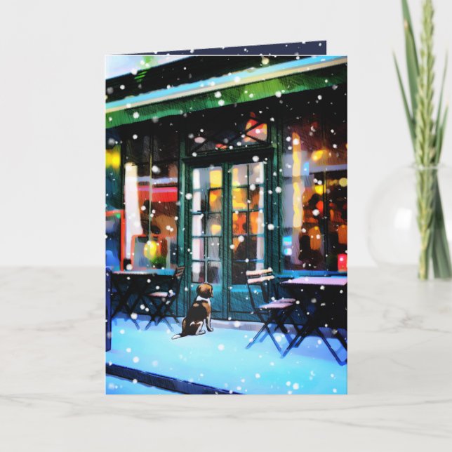 Anpassningsbar Beagle-julskort Helgkort (Framsida)