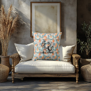 Anpassningsbar Beagle Porträtt Pillow Abstrakt Bru Kudde