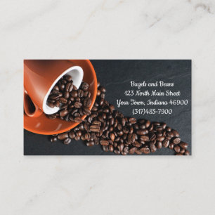 Anpassningsbar Beans & Kopp Coffee Chop Loyalty Sl Visitkort