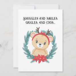 Anpassningsbar Bear Baby Första julen QR-koden Häl