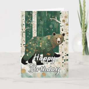 Anpassningsbar Bear Birthday Kort