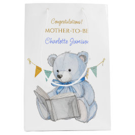 Anpassningsbar Bear läsa en bok Tack för babyskor