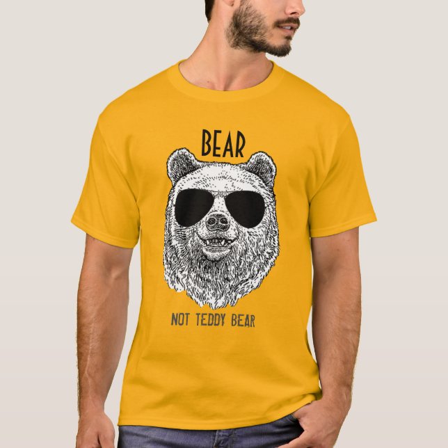 Anpassningsbar BEAR NOT NALLE Gift För manar Funny T Shirt (Framsida)