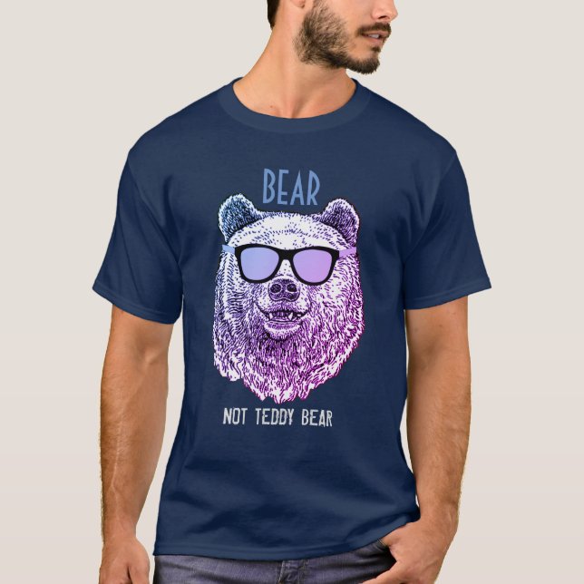 Anpassningsbar BEAR NOT NALLE Gift För manar Funny T Shirt (Framsida)
