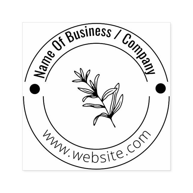 Anpassningsbar Beauty Monogram Logotyp ditt företa Stämpel (Tryck)