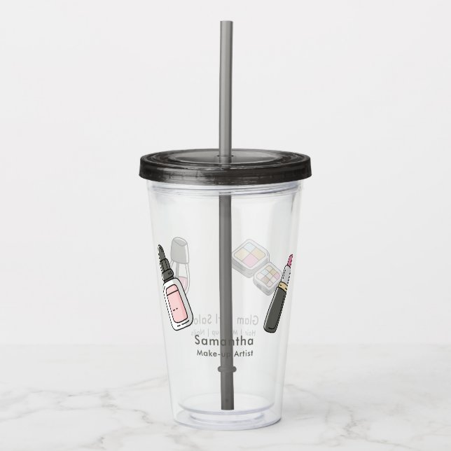 Anpassningsbar Beauty Professionell Acrylic Tumble Take Away Mugg (Framsida)
