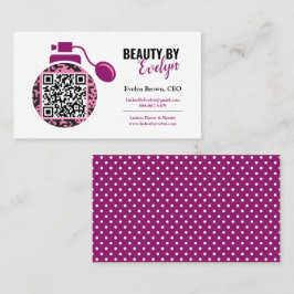 Anpassningsbar Beauty Salon Affärskort | QR-kod Visitkort