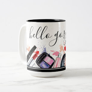 Anpassningsbar Beauty Salon Cosmetics Makeup Brush Två-Tonad Mugg