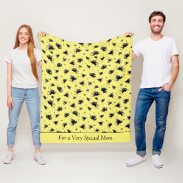 Anpassningsbar Bee Blanket för fågeldagen Mamma-Na Fleecefilt
