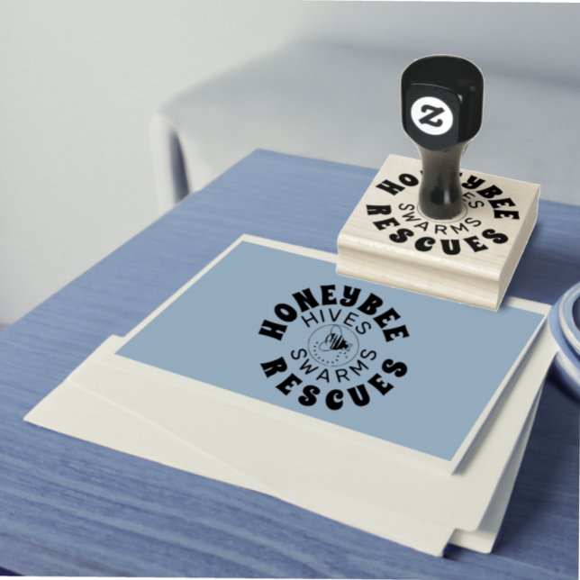 Anpassningsbar BEE RÄDDING 2 logotyp bildgummi fri Stämpel (Skapare uppladdad)