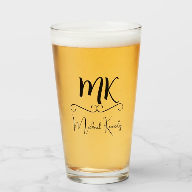 Anpassningsbar Beer Glass Glaskopp (Framsida fylld)