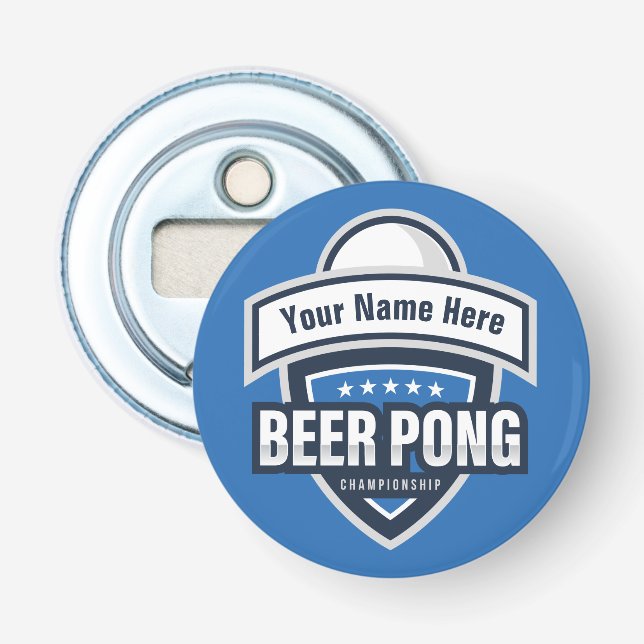 Anpassningsbar Beer Pong Mästerskappslogotyp Flasköppnare (Framsidan)