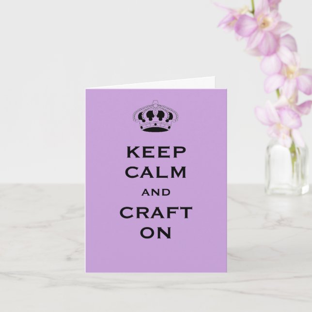 Anpassningsbar, Behålla Lugn Lavender Lila Greetin Kort (Orkide)