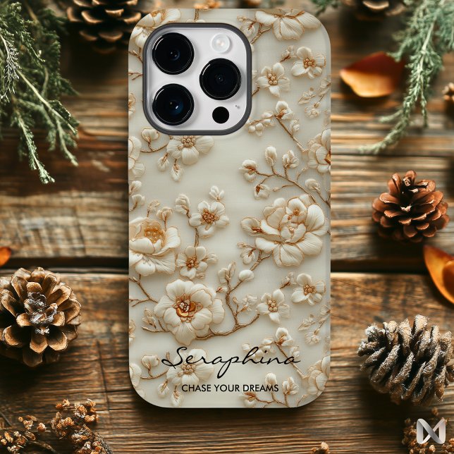 Anpassningsbar Beige Embroired Blommigt med inspir (Skapare uppladdad)