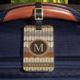 Anpassningsbar Beige Grått Brown Aztec Mönster Bagagebricka