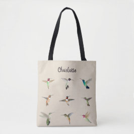 Anpassningsbar Beige Nordamerika Hummingbird Tygkasse