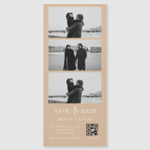 Anpassningsbar Beige QR-kod Fotoremsor Magnetic Br