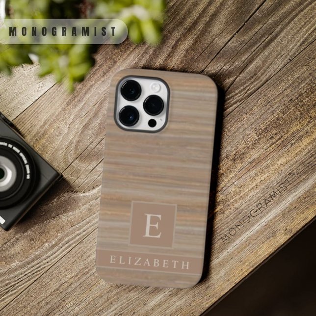 Anpassningsbar Beige Tan Grått Brown Marble Rand (Custom Beige Tan Grey Brown Marble Stripes Case-Mate iPhone Case)