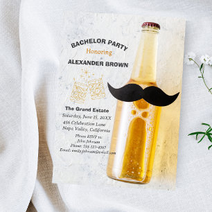 Anpassningsbar Belar Bachelor Party Whiskey Inbjudningar