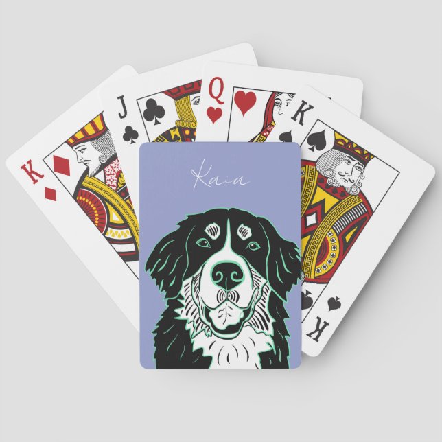Anpassningsbar Berner Sennenhund   Casinokort (Baksidan)