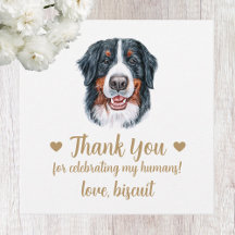 Anpassningsbar Bernese Mountain Hund Wedding Favor