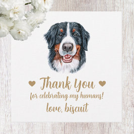 Anpassningsbar Bernese Mountain Hund Wedding Favor Gåvor Etiketter