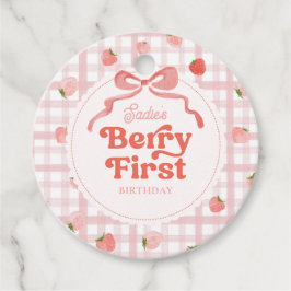 Anpassningsbar Berry First Födelsedagsfest Märkres Gåvor Etiketter
