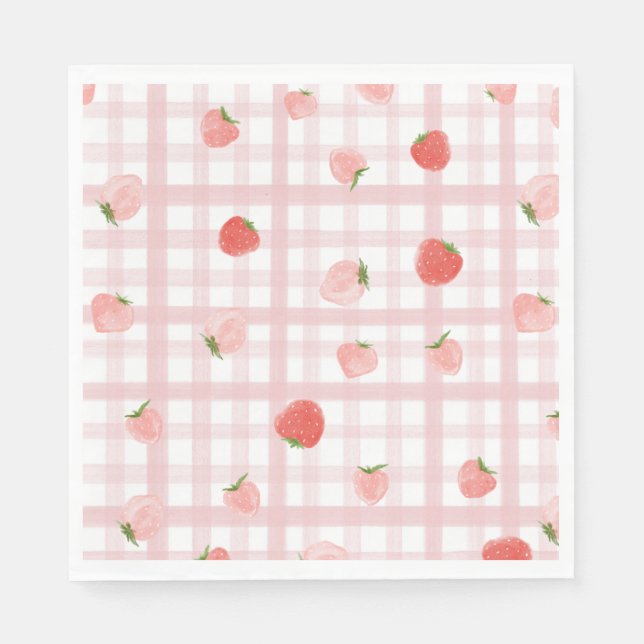 Anpassningsbar Berry Party Napkins Pappersservett (Framsidan)