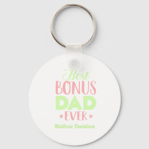 Anpassningsbar Best Bonus Pappa någonsin Typografi Nyckelring